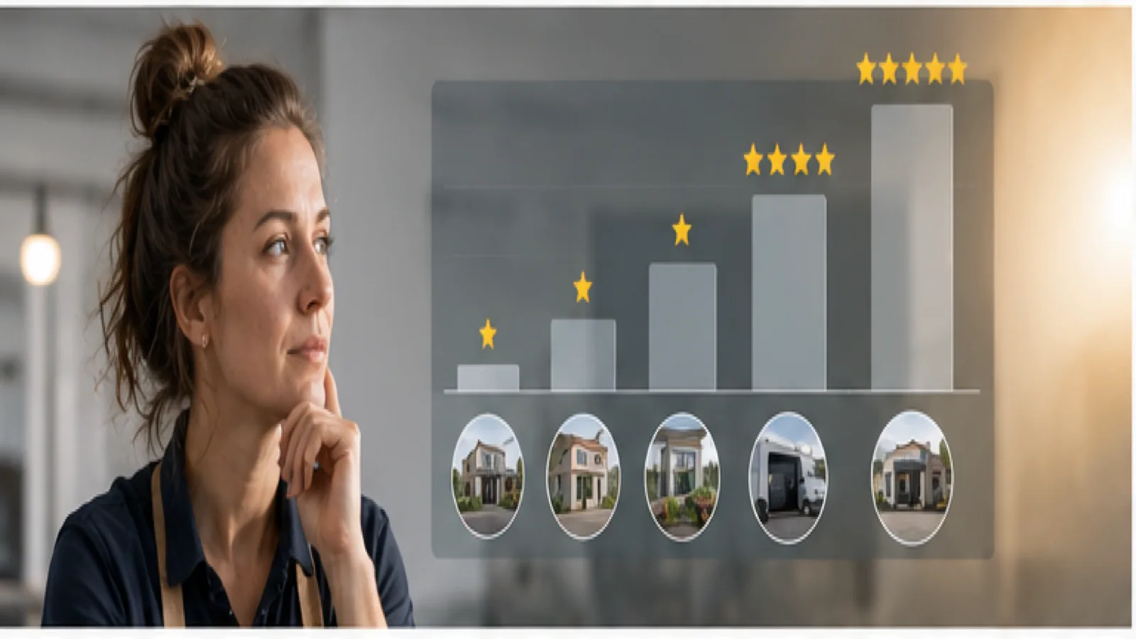 Vergelijking van reviewaantallen tussen lokale concurrenten